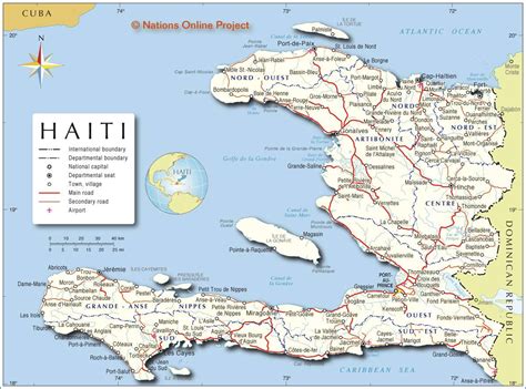 carte geographique haiti